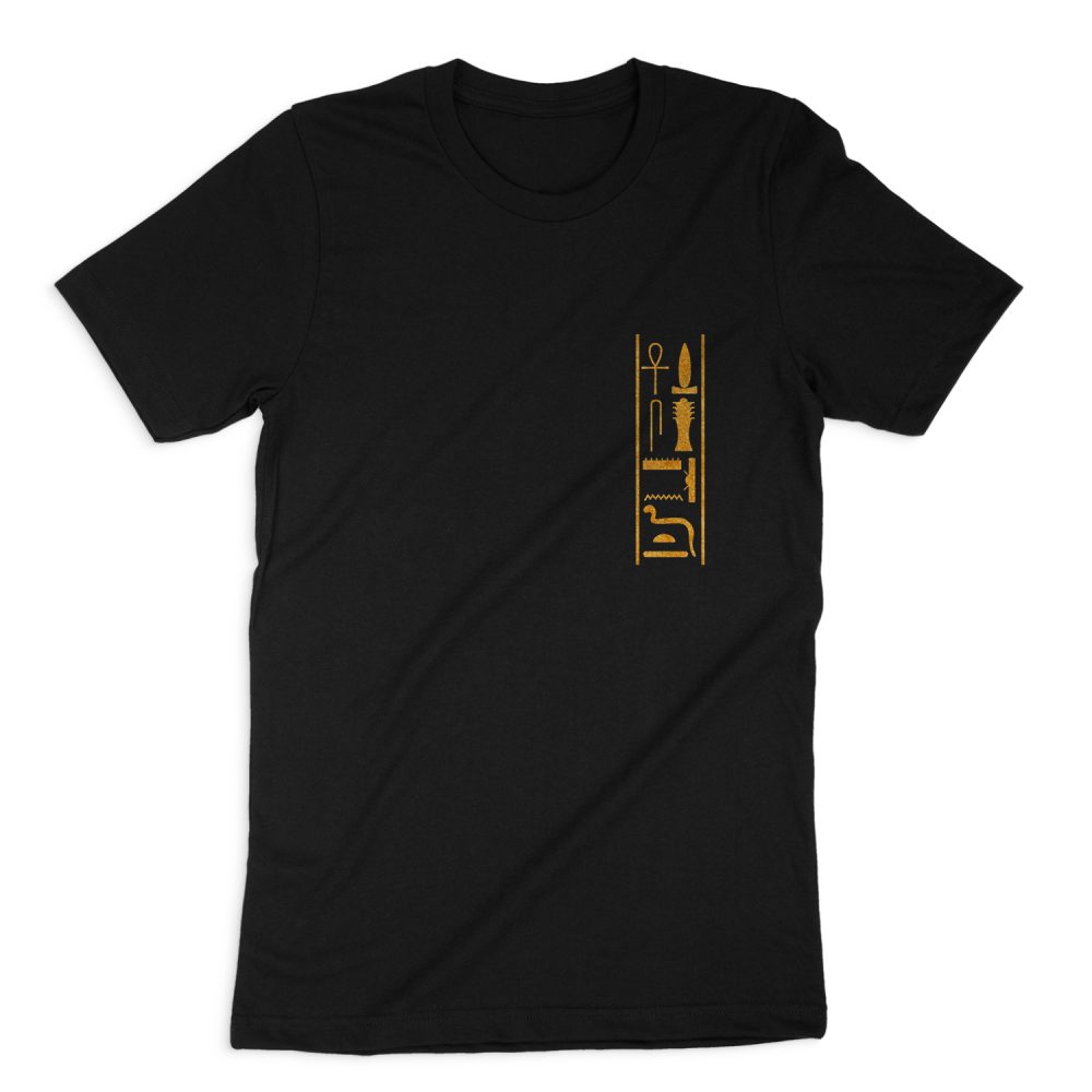 GOLD HIEROGLYPHIC SHORT SLEEVE T-SHIRT