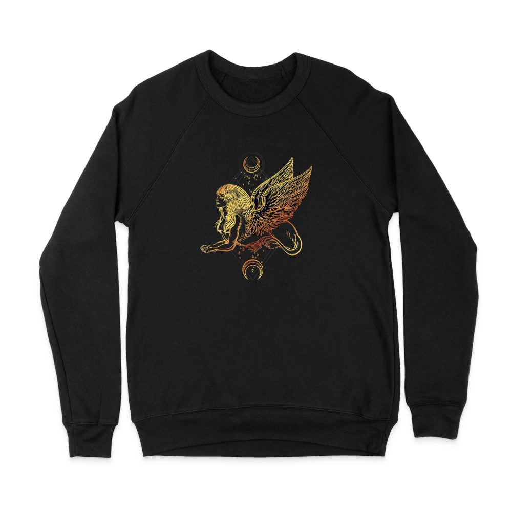 GOLD SPHINX EGYPTIAN GODDESS SWEATSHIRT