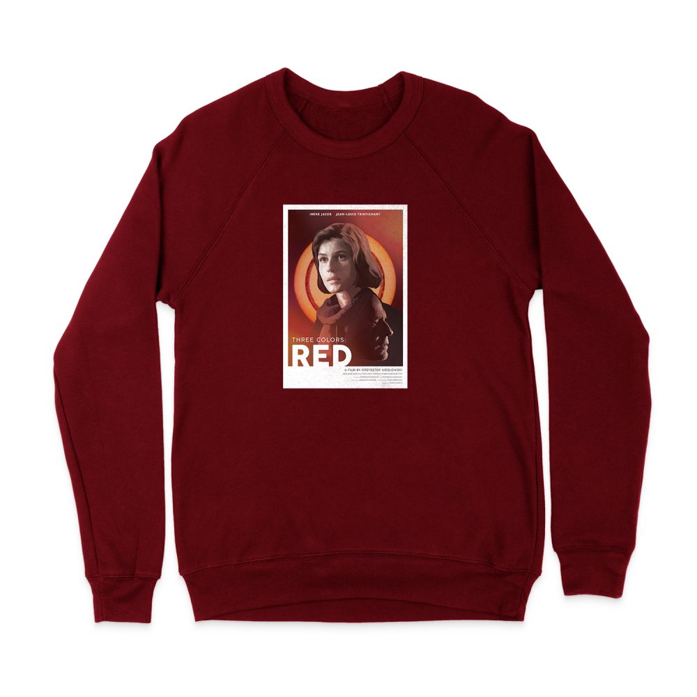 KRZYSZTOF KIESLOWSKI - THREE COLORS RED POSTER SWEATSHIRT