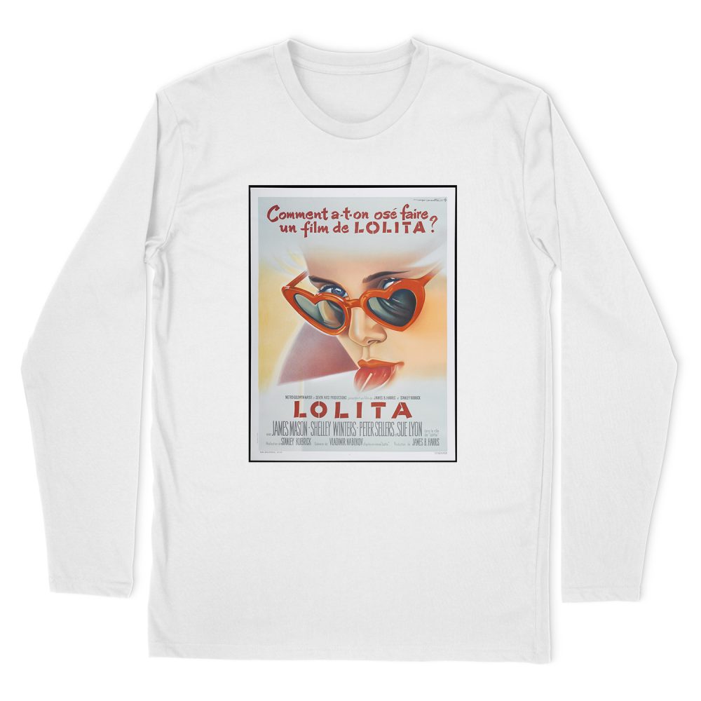 STANLEY KUBRICK MOVIE POSTER - LOLITA LONG SLEEVE T-SHIRT