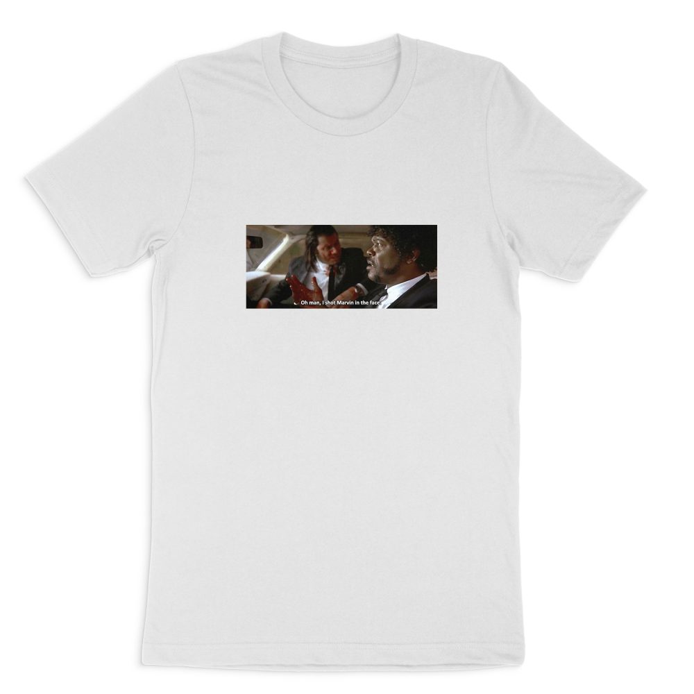 I SHOT MARVIN IN THE FACE PULP FICTION SHORT SLEEVE T-SHIRT
