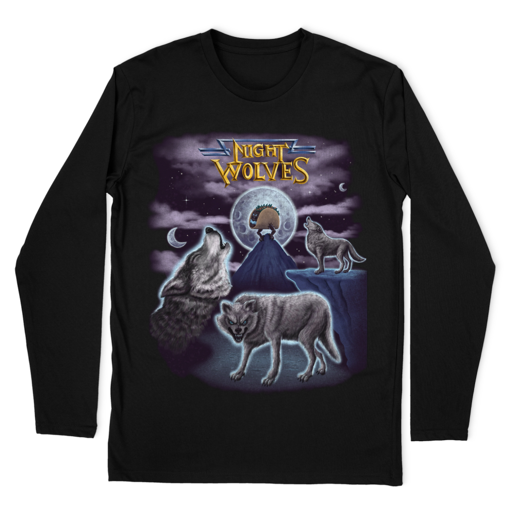 UNCLE GRAND PA NIGHT WOLVES LONG SLEEVE T-SHIRT