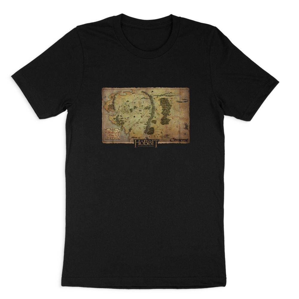 THE HOBBIT MIDDLE EARTH MAP SHORT SLEEVE T-SHIRT