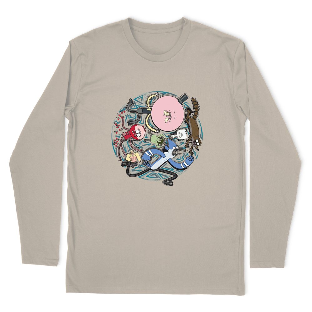 REGULAR SHOW STRANGE CIRCLE LONG SLEEVE T-SHIRT