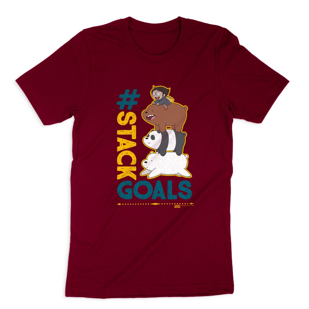 WE BARE BEARS STACK GOALS SHORT SLEEVE T-SHIRT