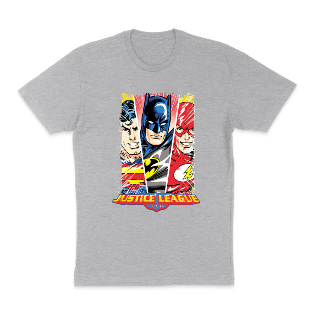 JUSTICE LEAGUE HERO TRIPTYCH SHORT SLEEVE T-SHIRT