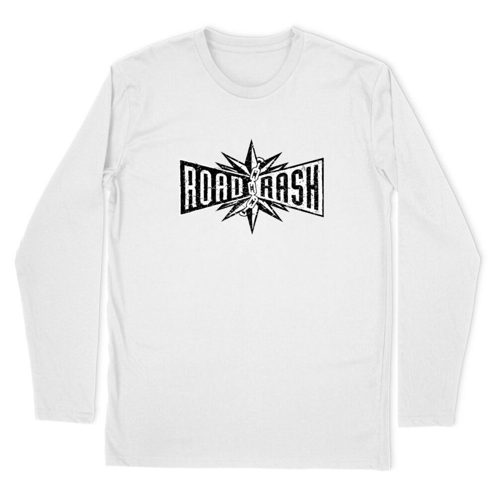 ROAD RASH BLACK AND WHITE LONG SLEEVE T-SHIRT