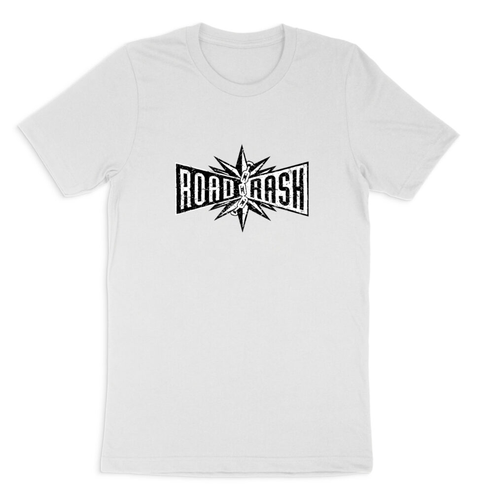 ROAD RASH BLACK AND WHITE SHORT SLEEVE T-SHIRT